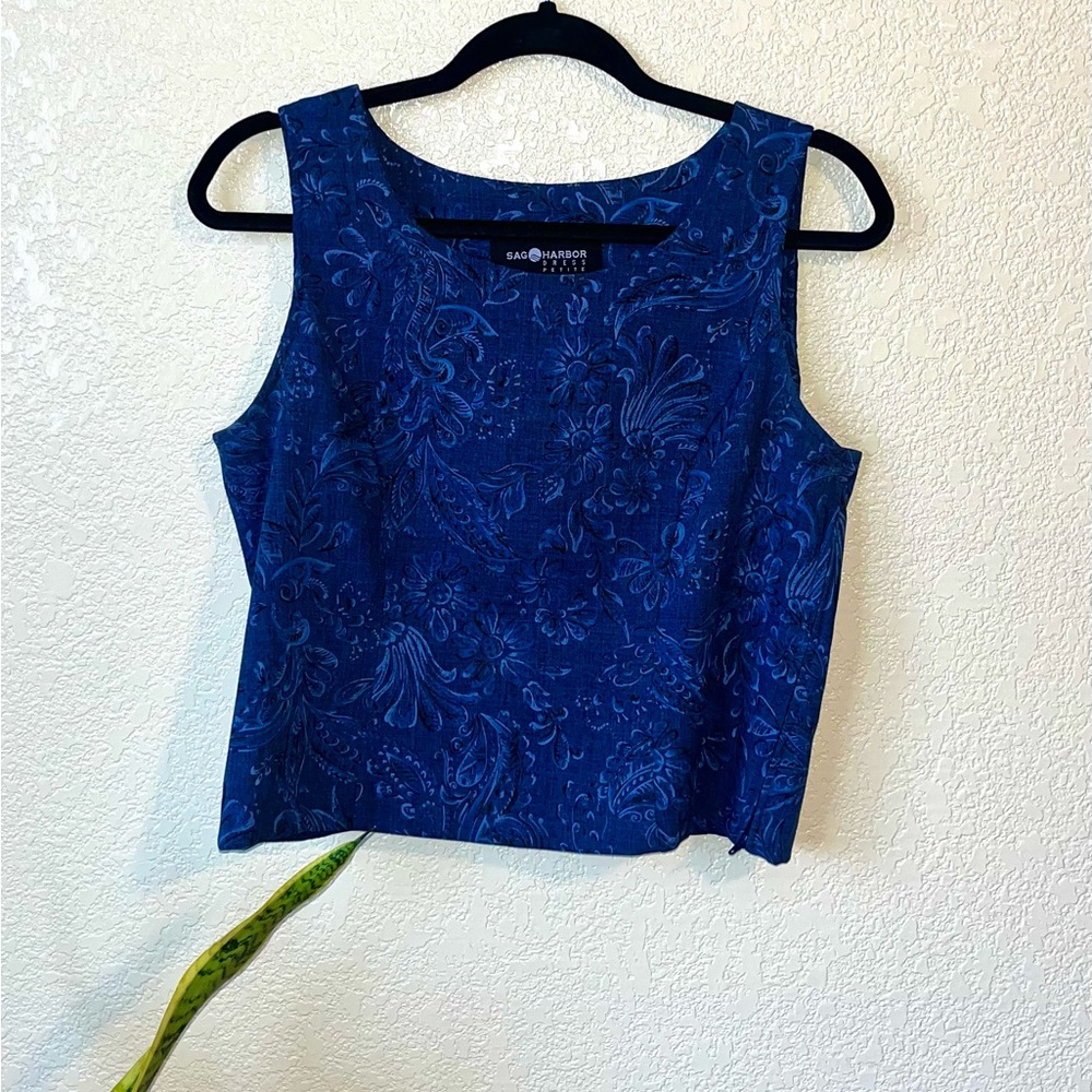 Sag Harbor Blue Floral Women's Top